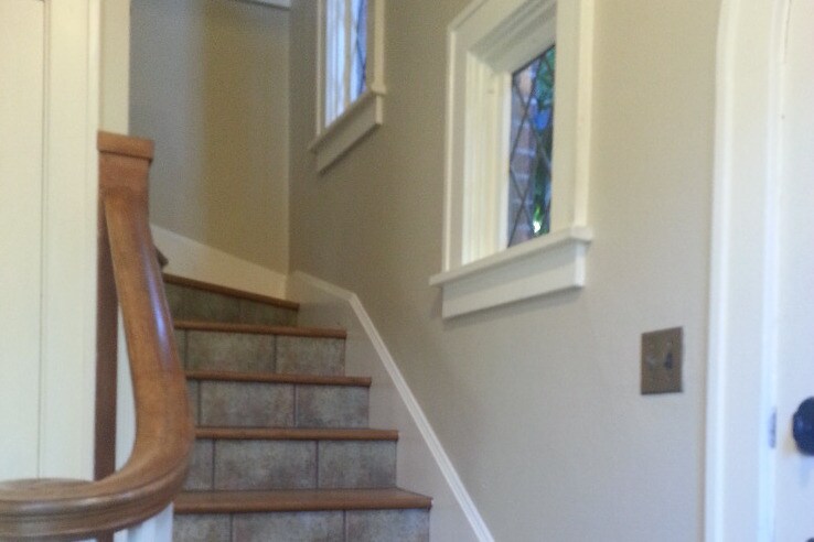 Front stairs with leaded glass lites - 225 NW 28th St