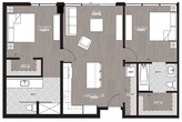 Two Bedroom Two Bathroom 1,028 Sq Ft (G)