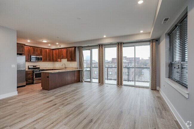 2HAB, 2BA - Plano de planta A - Sala de estar - 1342 W Randolph St
