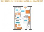 1BR/1BA - L (Lg Townhome)