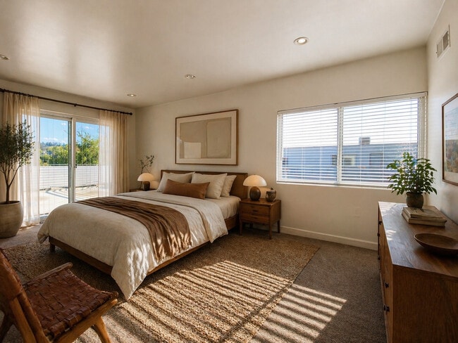 2BR, 2 1/2BA Penthouse Unit 312 Primary Bedroom - The 700
