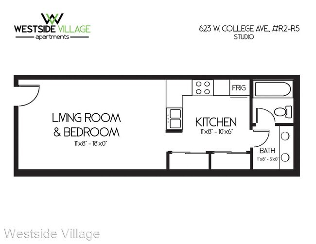 Building Photo - Studio, 1 bath Room For Rent - 623 W. Coll...
