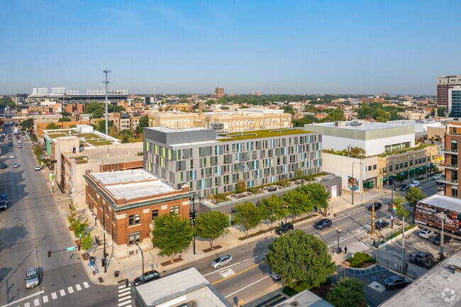 Aerial Photo - Town Hall Apartments