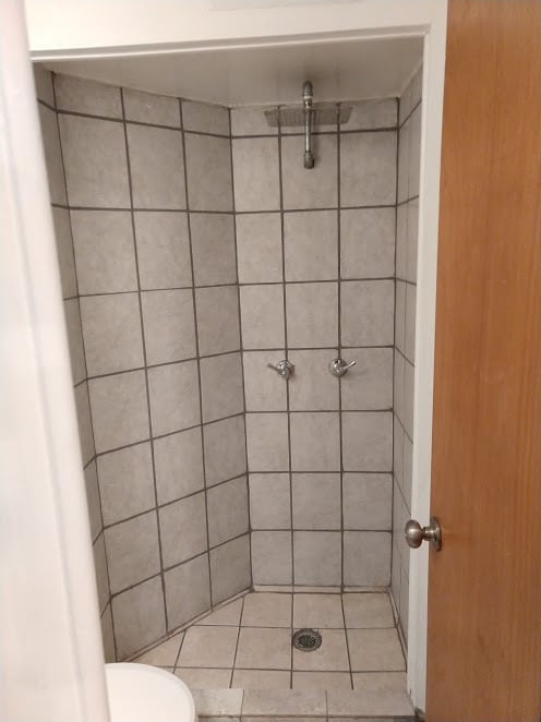 Remodeled bathroom with rainfall shower - 1457 Eaton St