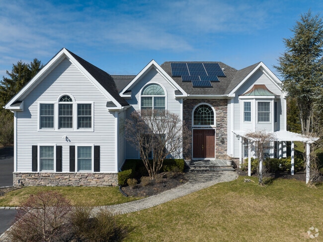 Modern homes like this one can house a large family here in the Melville neighborhood.