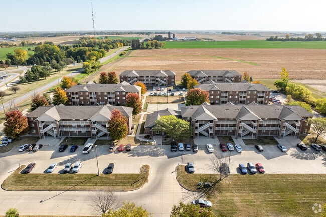 Aerial - Elevate Apartments at Hawkeye - Student Housing