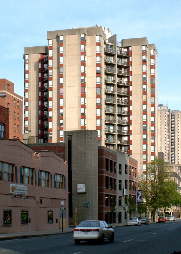 View from the northwest along Dwight Street - 70 Harrison