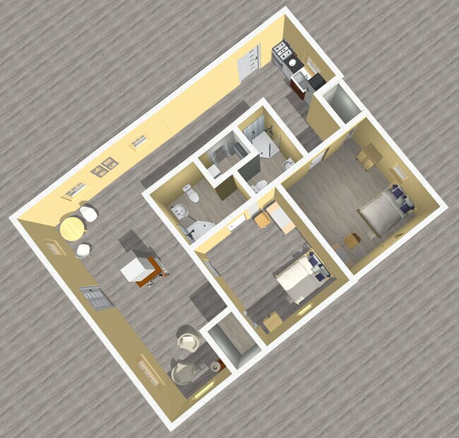 Floor plan rendering is for general reference. Features will be finalized soon. - 1010 New St