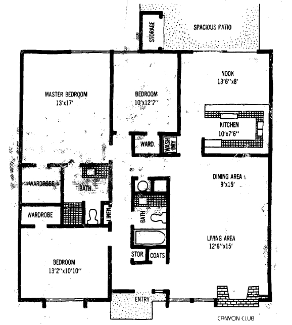 Plano de planta - Canyon Club Condos