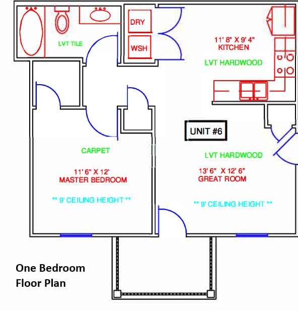 One Bedroom Floor Plan - Silver Springs