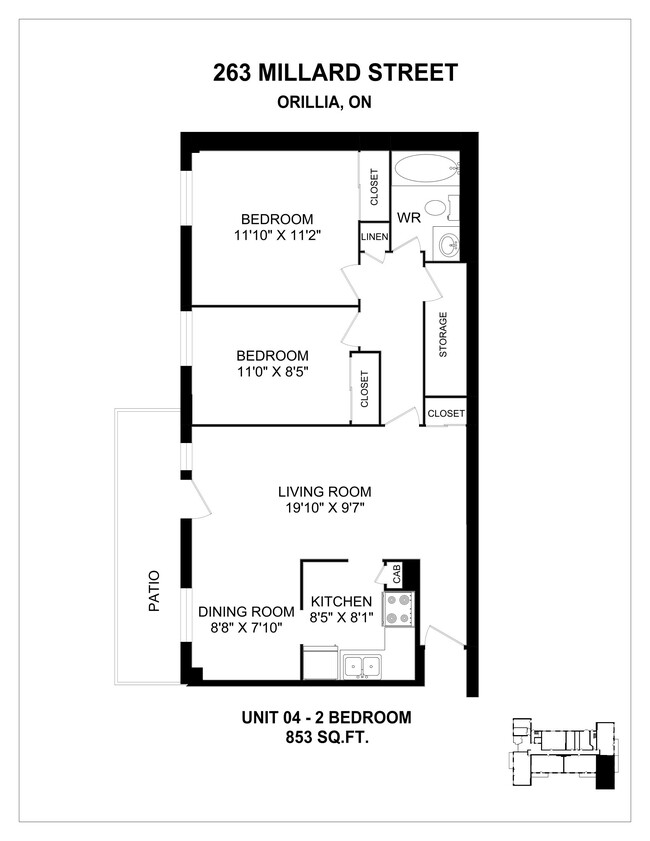 Plan d'étage - 263 Millard St