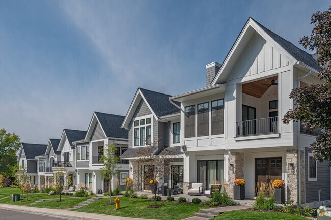 Modern townhomes can be found near downtown Wayzata.