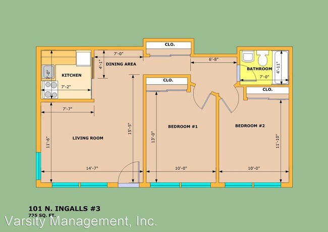 Building Photo - 2 br, 1 bath Apartment - 101 N. Ingalls 10...