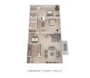 2 Bedroom, 1.5 Bath 1,104 sq. ft.