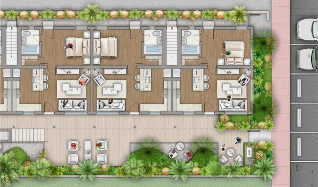 Plano de planta propuesto en el edificio del lado oeste - 1450 Lenox Ave