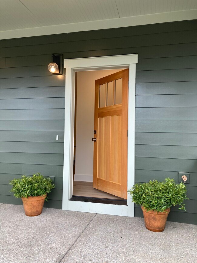 Natural Wood Front door - 1094 Berkeley Ln E