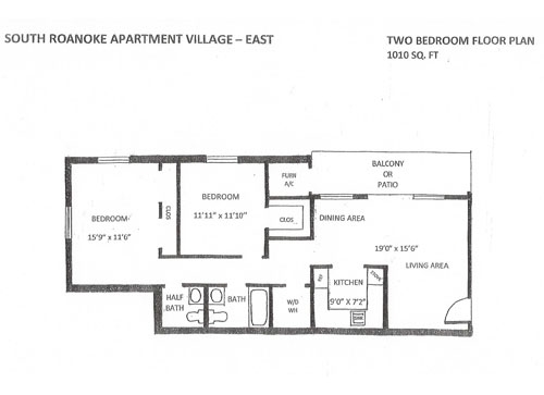 2BR/1.5BA - South Roanoke Apartment Village