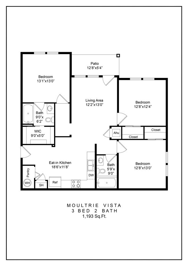 Moultrie Vista, 3 habitaciones, 2 baños, 1193 pies cuadrados. - Moultrie Vista