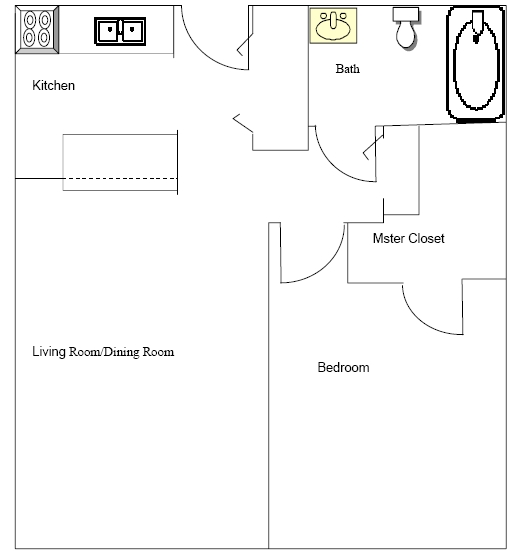 1HAB/1BA - Oscoda Shores Apartments