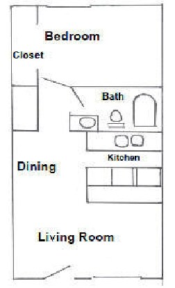 1 dormitorio/1 baño - Greentree Gardens
