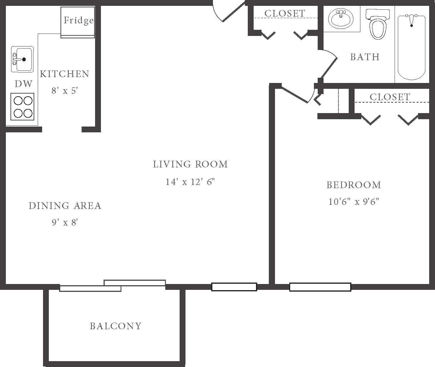 Columbus Park Apartments – 1 Bedroom & 1 Bathroom