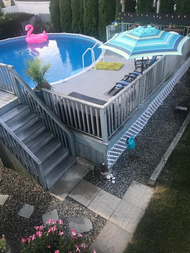 back yard pool - 155 Maplewood Ave