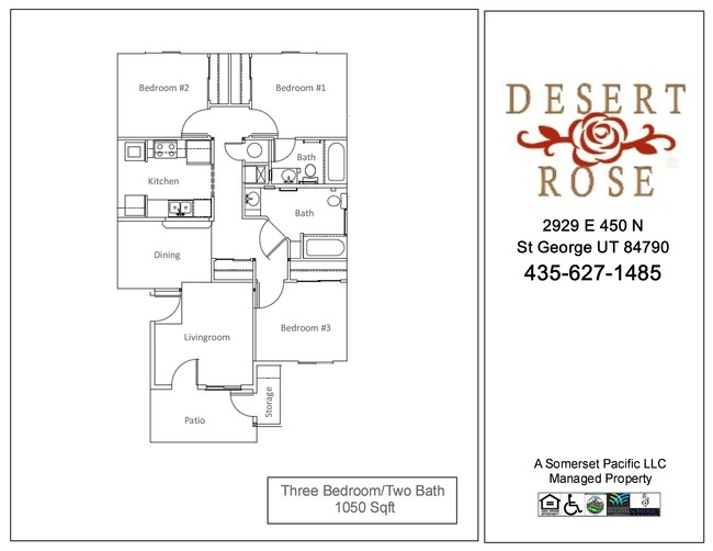 Plano de planta - Desert Rose Apartments