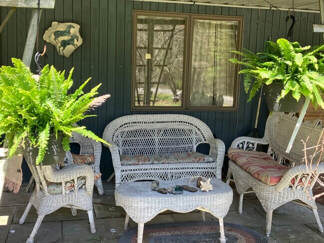Seating area outside the basement guest room - 57 Stone Ledge Rd