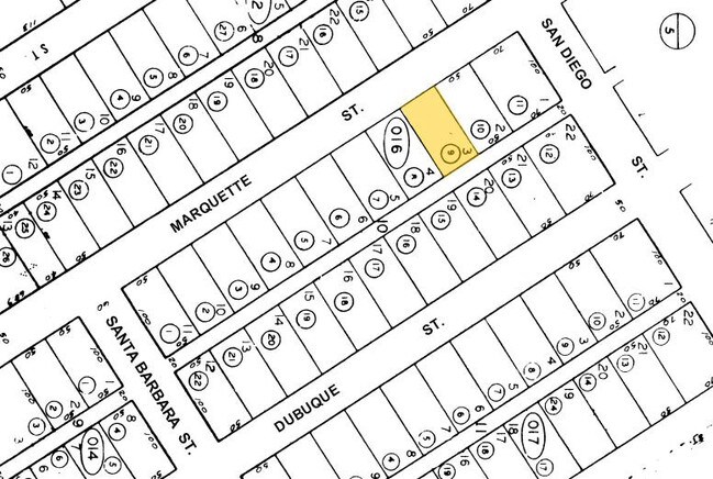Mapa de la parcela - 1435 Marquette St