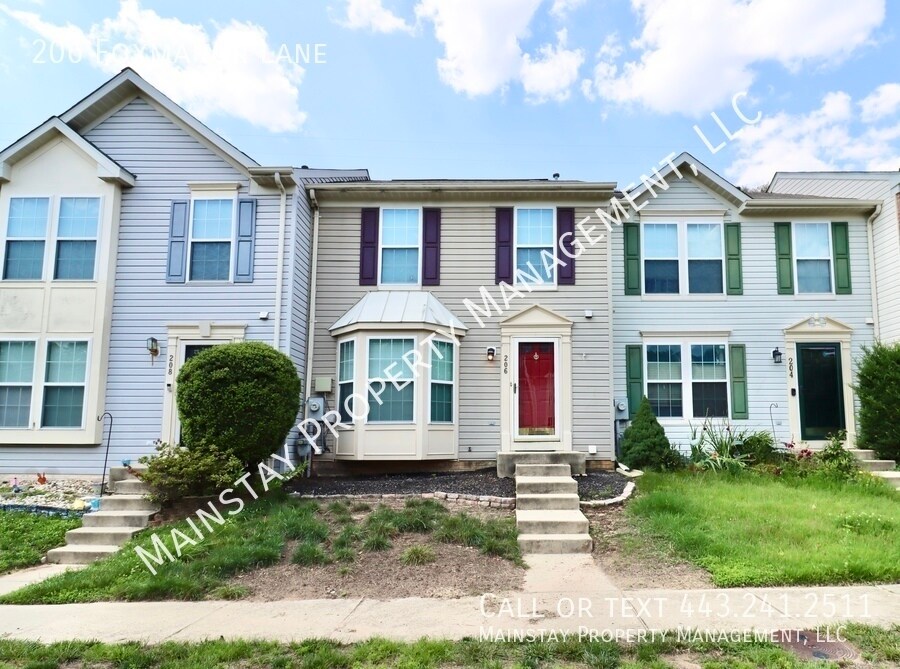 206 Foxmanor Ln, Glen Burnie, MD 21061 Townhome Rentals in Glen