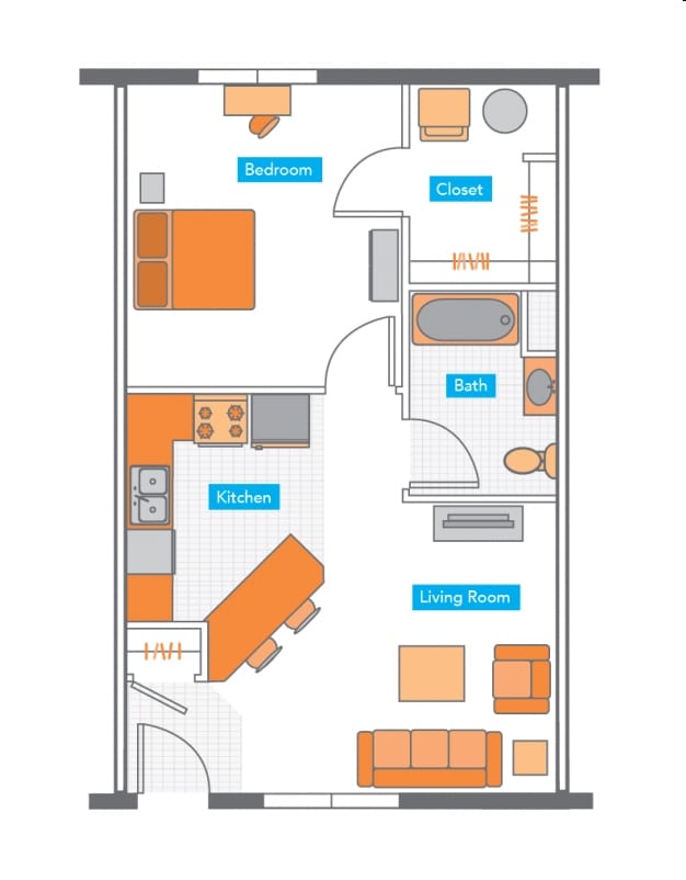 1BR/1BA - Copper Beech Apartments
