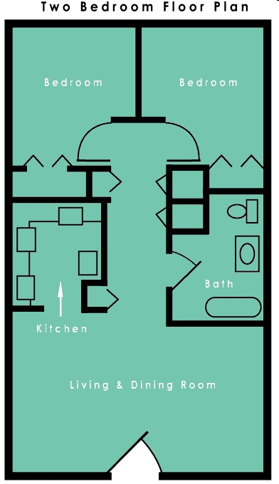 2BR/1BA - Shrewsbury Courtyards I