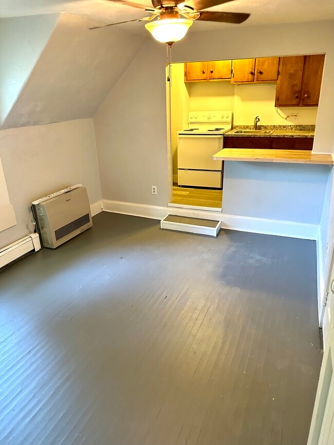 Living room looking to kitchen - 124 School St
