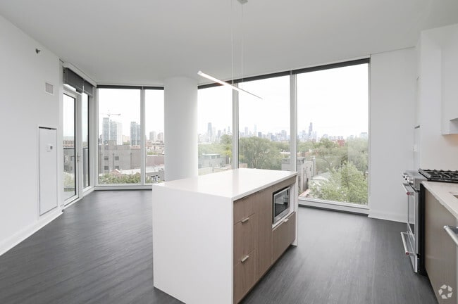2 BR, 2BA - Living Room/Kitchen - Elevate Lincoln Park