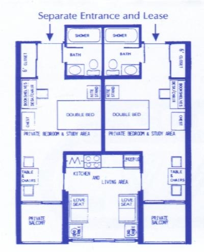 Plano de planta - Campus Edge Condominiums