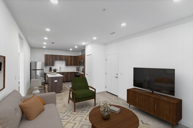 Sala de estar decorada virtualmente - Mesa Vista
