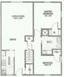 2 Bedroom, 1 Bath 850 sq. ft.