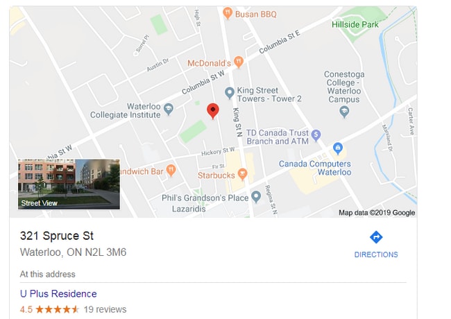 Carte - 321 Spruce St