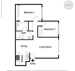 2 Bedroom 1 and a quarter bath - The Colony