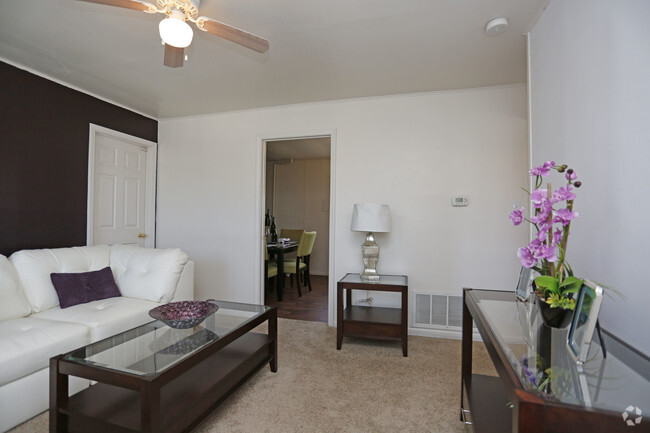 Two Bedroom - living room - Westbrook Apartments