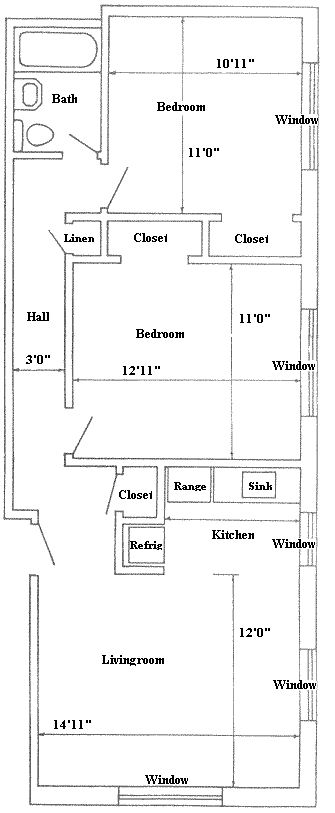 2HAB/1BA - State Street Village