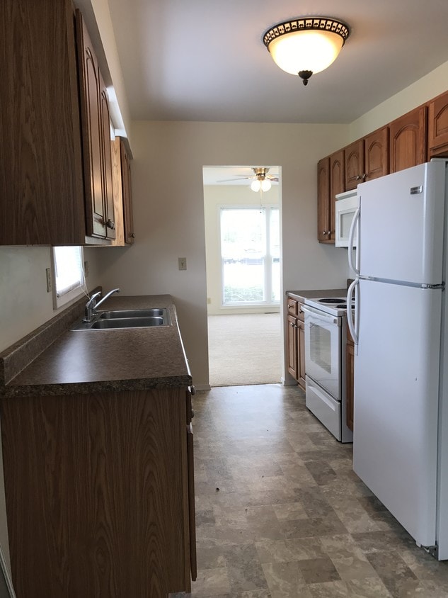Kitchen from dining area - 733 Rockwell Ave