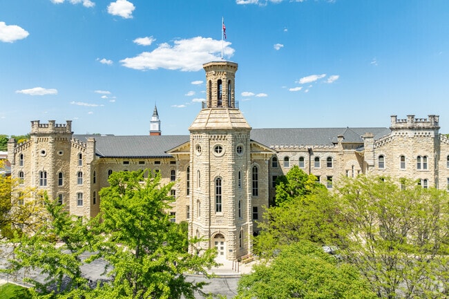 Historic Blanchard Hall sits at the center of Wheaton College's main campus.