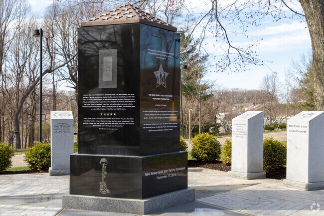 The NJ Gold Star family monument is located at the NJ Vietnam Veterans' Memorial.