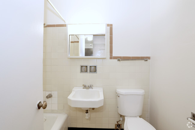 Studio - Bathroom - Crest Apartments