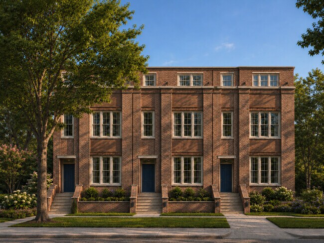 Vista de la calle Sanders - Bragg Avenue Brownstones