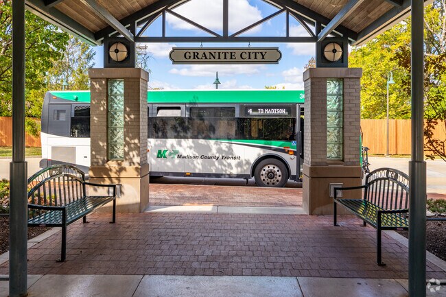 Buses are a common sight, providing reliable transit options for Granite City residents.