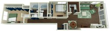 2 Bed 2 Bath 1074