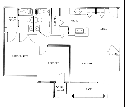 2BR/2BA - Meetinghouse at Collins Cove Senior Apartment