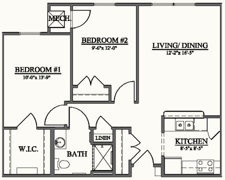 2BR/1BA - Cranbrook Terrace